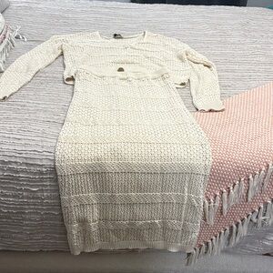 Chic Cream Knit 2 piece set